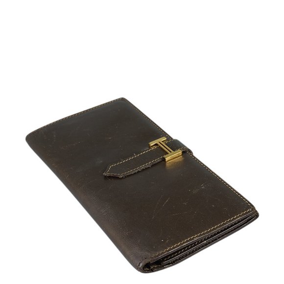 Hermes Bearn Brown Leather Bi-Fold Wallet 204925 - Picture 7 of 10